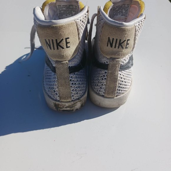 Nike Size 6.5 White Yellow High Cut Men's Shoes Kids - Picture 5 of 14